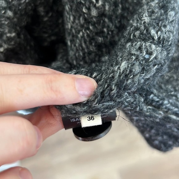 Isabel Marant Hamilton Grey Marled Oversized Cardigan Sweater - Picture 6 of 6